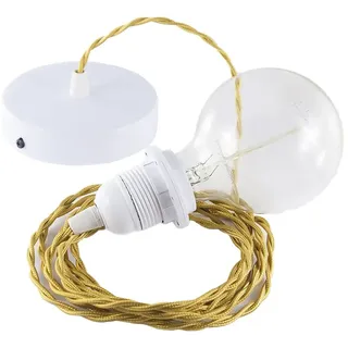 Creative Cables Tm05 50 Cm Hängeleuchte Pendel Für Lampenschirm - Gold / White - One Size