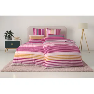 OTTO home Elvea Gestreift Pink 155 x 220 cm + 2 x 80 x 80 cm