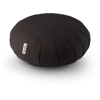 basaho CLASSIC Zafu Meditationskissen Yogakissen | Bio-Baumwolle | Buchweizenschalen | Abnehmbarer und waschbarer Bezug (Zen Schwarz)