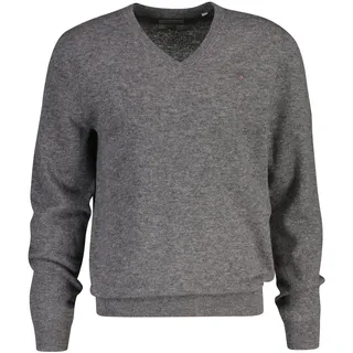 GANT Herren, Extrafine Lambswool V-Neck Pullover, Dark Grey melange), XL, EU