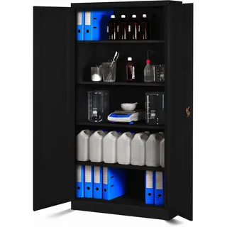 Jan Nowak C001H Aktenschrank 195 x 90 x 40 schwarz