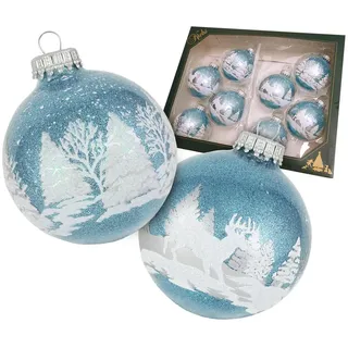 Krebs Glas Lauscha Hellblau 7cm