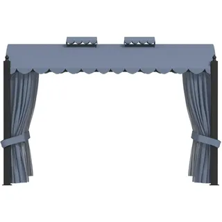 vidaXL Pavillon 3 x 4 m inkl. 4 Seitenteile Anthrazit/Grau