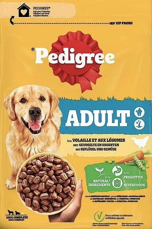 Bild von 7kg Pedigree Adult Geflügel & Gemüse Hundefutter trocken