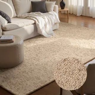 Bt Carpet Wolly 2 Kurzflorteppich 140 x 200 cm Beige/Braun