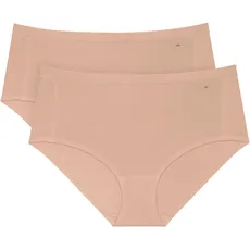 Triumph Maxislip »Smart Natural Maxi EX 2P«, (2 St.), Panty schlicht und weich, Slip, beige