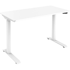 Bild elektrisch höhenverstellbarer Schreibtisch weiß, Sitz-Steh-Schreibtisch (DA-90407)