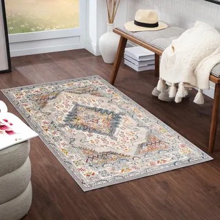 livabliss Casablanca Orientteppich 80 x 150 cm Blau/Grau