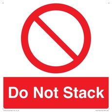 Schild "Do Not Stack", 200 x 200 mm, S20