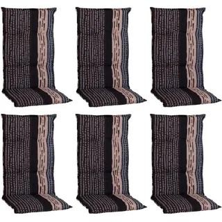 Beo Sitzauflage Hochlehner Bangui 6er-Set Grau-Ecru