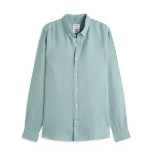 ECOALF für Herren. MCMGASRMALIB0725S24-609 Malibu Leinenhemd blau (XXL), Lässig, Langarm, Türkis