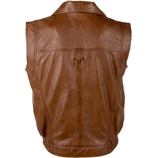 Lederweste JCC "Lederweste BigVest2", Herren, Gr. 50, braun (cognac), Obermaterial: 100% Lammnappaleder LANA., Westen Lederweste