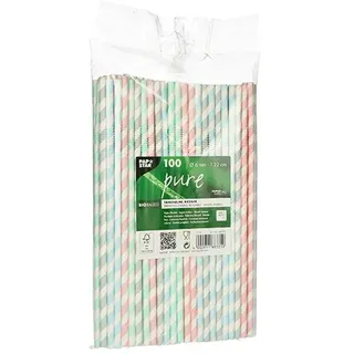 Papstar Strohhalme pure farbsortiert