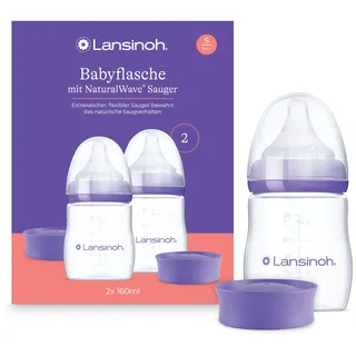Lansinoh Biberons PP NaturalWave® 2x 160ml Allaitement mixte Repas bébé