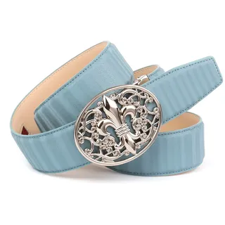 Anthoni Crown Damengürtel Leder blau 85