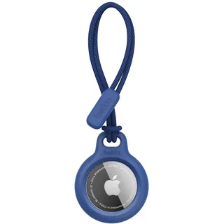 Secure Holder mit Schlaufe für AirTag blau