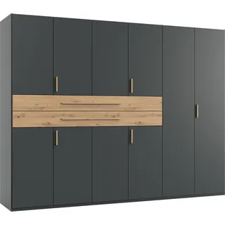 WIMEX Drehtürenschrank Digit 270 x 208 x 58 cm Schwarz