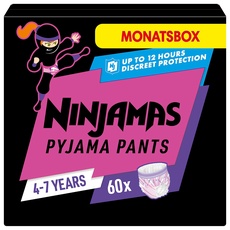 Bild von Ninjamas Nachthöschen / Höschenwindeln für Mädchen 4-7 Jahre, Monatsbox