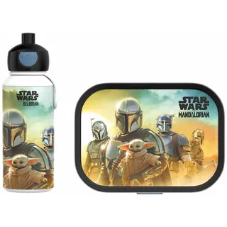 Mepal - Pausenset CampusDisney - Lucas - Set für Kinder mit Pop-up Trinkflasche & Lunch Box - Lunch-Set für die Schule oder unterwegs - Spülmaschinenfest - 400 + 750 ml - Star Wars
