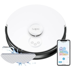 Tapo TP-Link RV30 Saug-& Wischroboter, LiDAR-Navigationsroboter Staubsauger & Mop, 4200Pa Saugkraft, 3h Dauerreinigung, 300 ml wassertank, Flexibler Reinigungsplan, Deutsche Stimme unterstützen