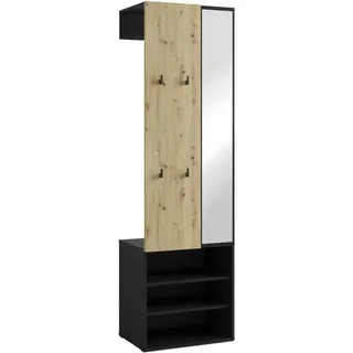 byLIVING Andorra Garderobenschrank 55x40,5x187,5 cm braun