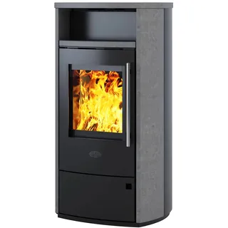 Kleining Kaminofen Mailand mit Natursteinverkleidung 6 KW