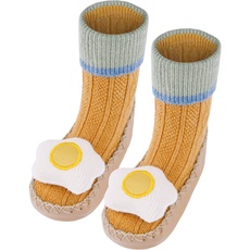 Vicloon Rutschfeste Socken für Baby, Baby Socken Baumwolle mit PU-Ledersohle, Wasserbeständigkeit, Kleinkind Socken Baby,antirutschsocken Geschenke