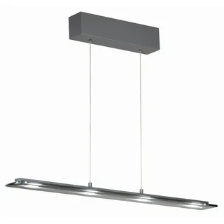 Fischer & Honsel Led-Hängeleuchte , Grau , Metall, Glas , länglich , 9x70-180x88 cm , höhenverstellbar, Farbtemperaturwechsler , Lampen & Leuchten, Innenbeleuchtung, Hängeleuchten, Pendelleuchten