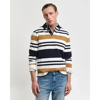 Gant Langarm-Poloshirt »MULTISTRIPE HEAVY RUGGER«, mit bunten Streifen, unisex Gant CUMIN BEIGE S