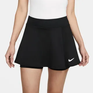 Nike Court Dri-FIT Victory gerüschter Rock Damen Black/White M