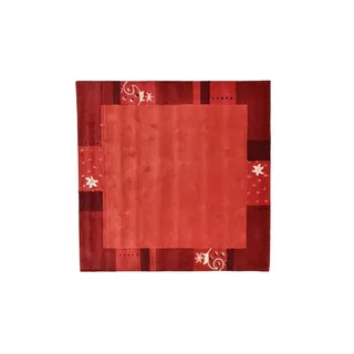 THEKO Royal Ganges Wollteppich 200 x 200 cm Rot