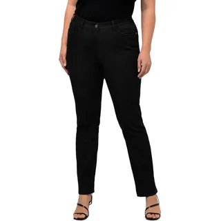 Ulla Popken Ulla Popken, Damen, große Größen, Basic-Shirt, Rundhals Schwarz 46-48