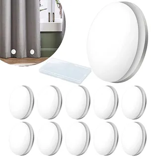 Weenwill Duschvorhang Magnet,10 PCS Magnetische Vorhanggewichte mit Aufbewahrungsbox,4 cm Durchmesser,Runde Magnetische Dusch wasserdichte Vorhangklammern für Vorhänge,Tischdecken
