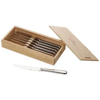 Besteck-Set VILLEROY & BOCH "Pizza- & Steakmesser Oscar 6er Set silber", silber, 6 tlg., Essbesteck-Sets, Besteck-Set