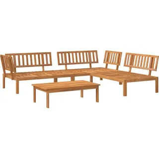 vidaXL 4-tlg. Garten-Sofagarnitur aus Paletten Massivholz Akazie - Braun