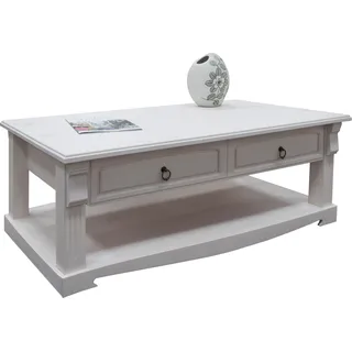 Home Affaire »Anna« Gesamtmaße (B/T/H): ca. 120/65/43 cm, Kaffeetisch mit Schublade und Ablage, Massivholz, FSC®,