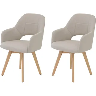 Hela 4-Fußstuhl Stade Polyester beige 2 Stück