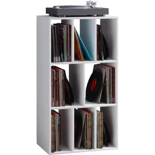 VCM Schallplattenregal Raumteiler 60 cm Weiß