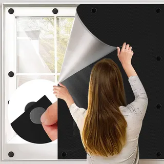 BKSAI Fenster Verdunkelung Magnetisch 100X145CM Verdunklungsstoff | Verdunkelungsrollo Magnetverschluss, ohne Bohren, für Dachfenster, Sonnenschutz, Abnehmbare Verdunklung, für Urlaub