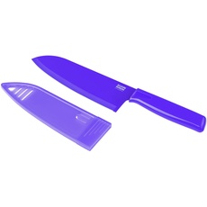 KUHN RIKON 23960 Messer Colori 1 Kochmesser violett 28,7 cm Edelstahl antihaftbeschichtet m. Klingenschutz