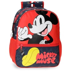 Disney Mickey Mouse Fashion Schulrucksack, anpassbar, 27 x 33 x 11 cm, Mikrofaser, 9,8 l, bunt, Schulrucksack, anpassbar an den Trolley