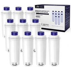 iRhodesy Wasserfilter Kompatibel mit Delonghi DLSC002, Wasserfilter Ersatzfilter Water Filter Kompatibel mit DeLonghi Kaffeemaschinen ECAM, ETAM, ESAM, BCO, EC (10er Pack)