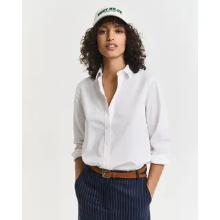 GANT für Damen. 4300348 Hemd regular fit, Popeline weiß, 46, Lässig, Baumwolle, Langarm