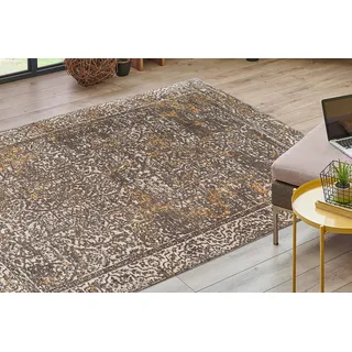 Kayoom Teppich »Davis 225« rechteckig 12 mm Höhe edles Design, pflegeleicht, neutrale Farben, beige