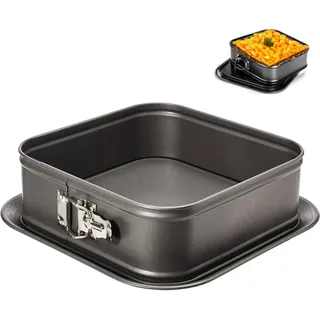 LANYOTA Backform Rechteckig,Große Springform-Kuchenform Käsekuchenform, Tiramisu-Backformen Mit abnehmbarem Boden, Antihaft-Backform Form auslaufsicher (24 * 24cm)