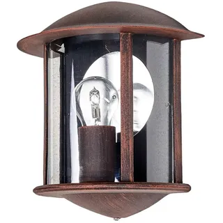 Lindby Wandleuchte außen Maelis (spritzwassergeschützt (Modern) in Braun aus Aluminium (1 flammig, E27) - Außenwandleuchten Wandlampe Led Außenlampe Outdoor für Außenwand/Hauswand Haus
