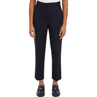 Tommy Hilfiger Damen Hose SLIM STRAIGHT Pant mit Bügelfalten Modell CORE Marine, 40