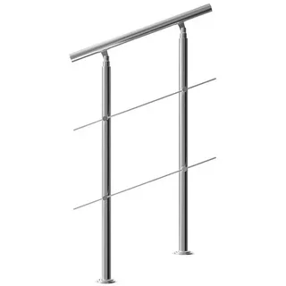 monzana Treppengeländer Edelstahl 80 cm Silber