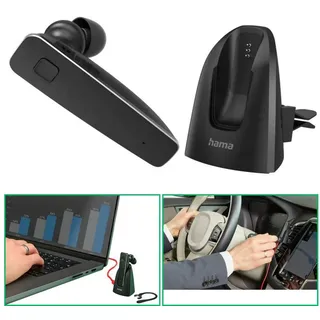 Hama MyVoice2100 (6 h, Kabellos), Kopfhörer, Schwarz