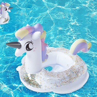 Einhorn Meerjungfrau Flamingo Dinosaurier Baby Schwimmring,Baby Schwimmhilfen mit Schwimmsitz,Baby Schwimmring Verstellbare aufblasbare Schwimmen Float für Kinder (Einhorn)